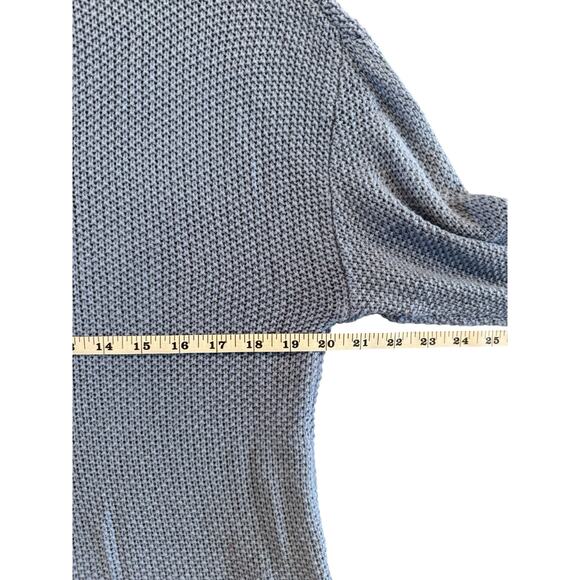 American Eagle Blue Knit Henley Sweater Women’s Medium Button Front Long Sleeve - Picture 8 of 10